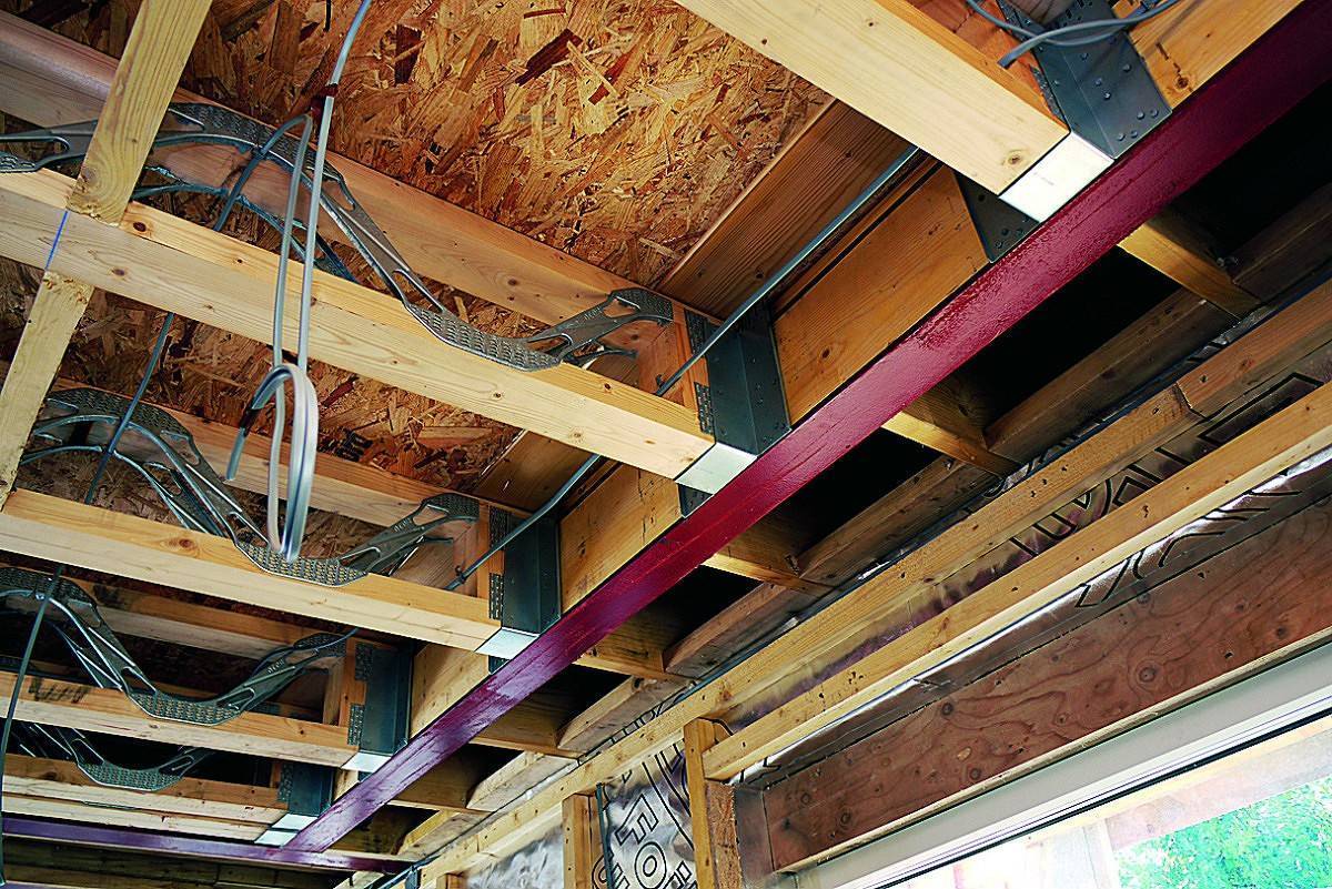 Усиление деревянных балок перекрытия - как укрепить межэтажные, чердачные и подвальные лаги по полу и потолку - легкое дело