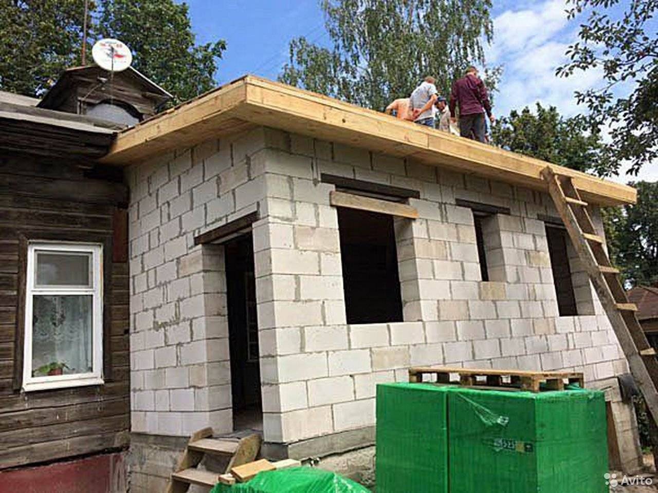 Пристройка к деревянному дому из пеноблоков: как сделать и пристроить пристрой из блоков