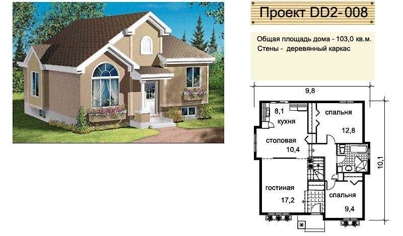 Обзор проектов загородных домов из пеноблоков площадью 100-150 м2