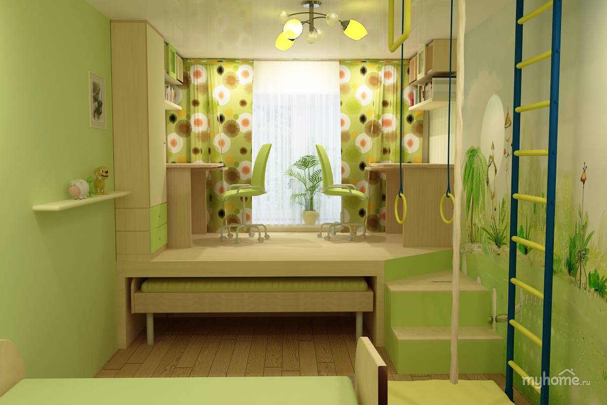 Детская комната в хрущевке для 2 детей: секреты функционального обустройства