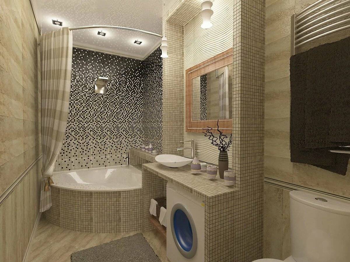 Дизайн ванной комнаты с туалетом 2022-2023: фото 150+ лучших идей