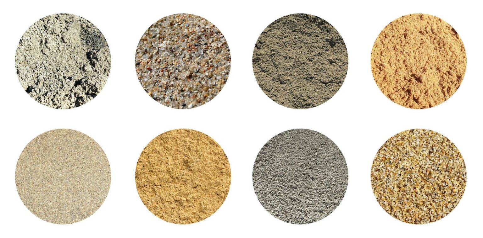 Крупный песок: характеристики песка крупной фракции