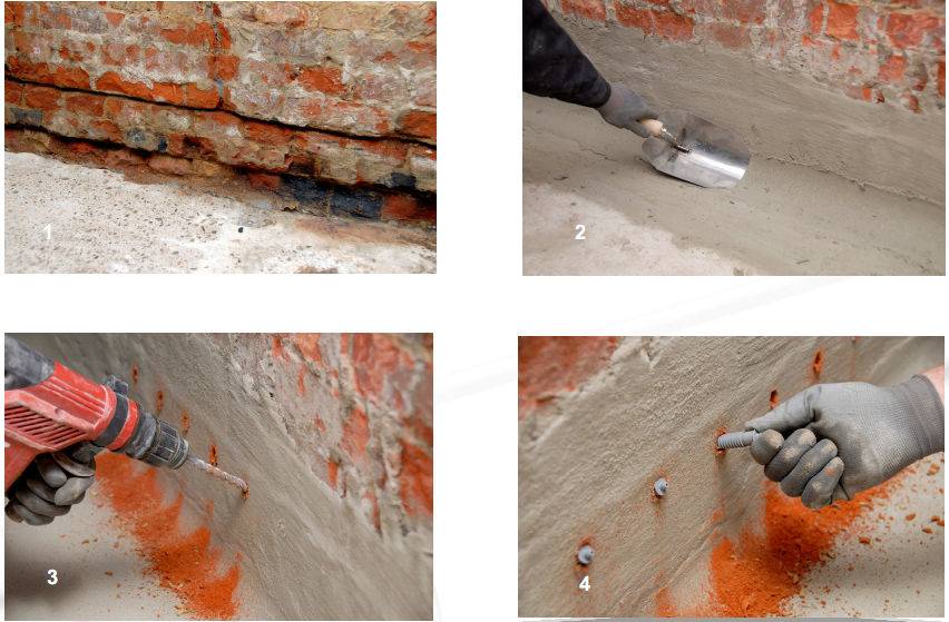 Как заделать дырку в бетонной стене своими руками - порядок действий