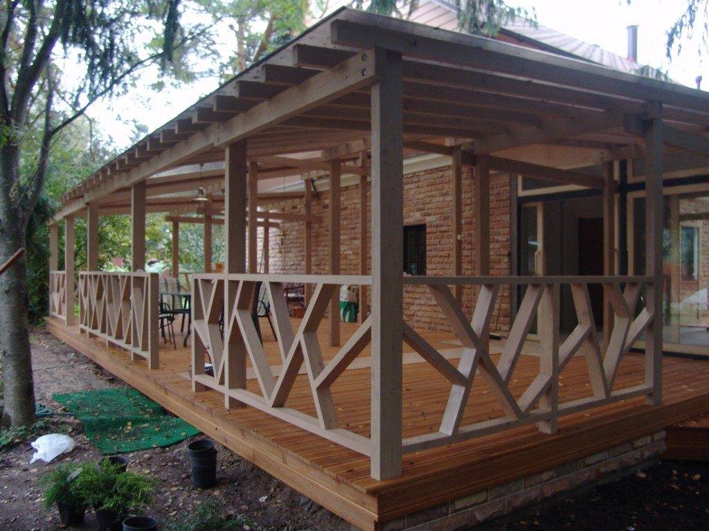 Создаем веранду к дому на даче своими руками из дерева или поликарбоната: обзор +идеи и видео