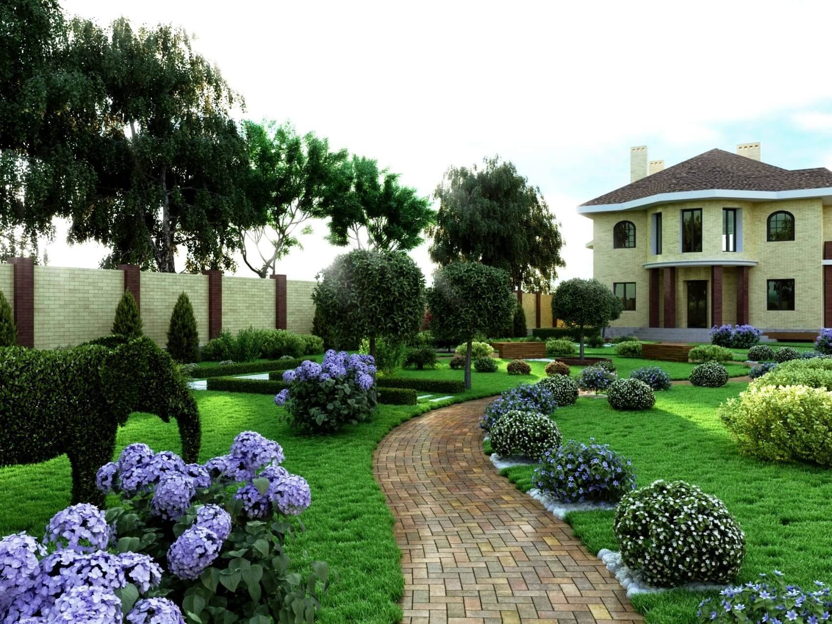 Оформляем двор частного дома: 65 роскошных фото-идей ландшафтного дизайна