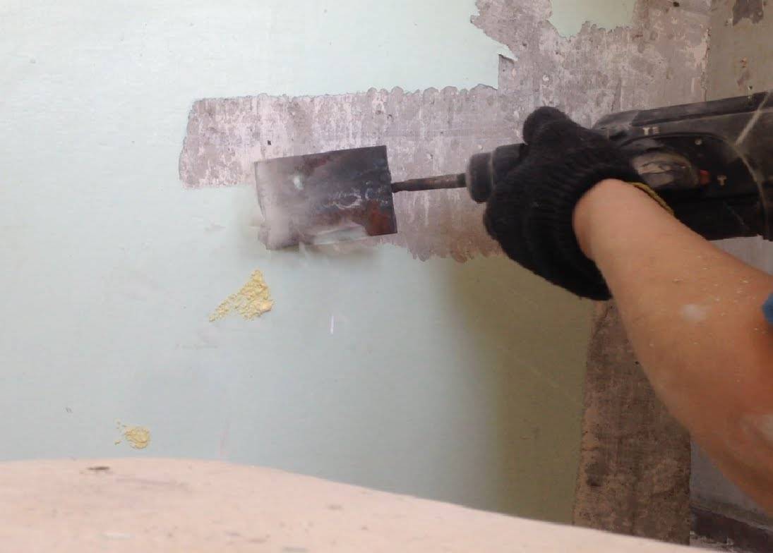 Как снять шпаклевку с бетонной стены? - strtorg.ru