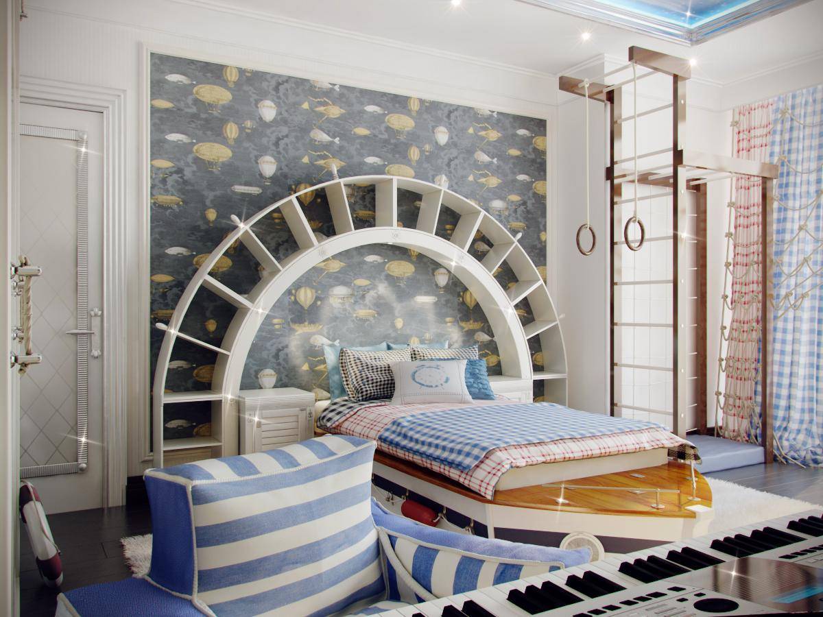 комната для подростка в морском стиле