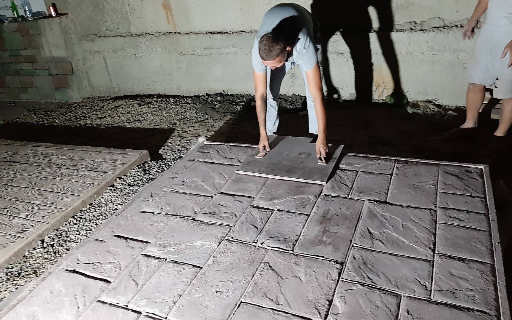 Печатный бетон : как сделать самому, технология произвосдтва