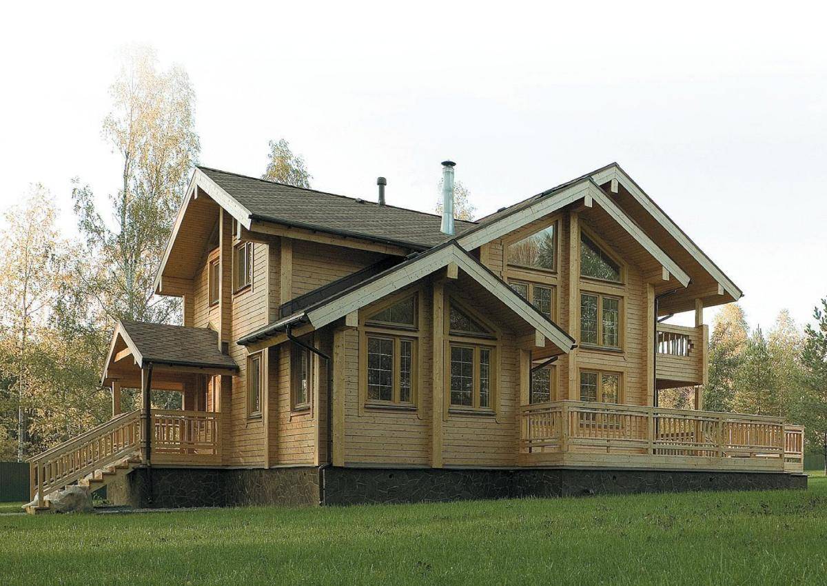 Одноэтажные дома из бруса финские с верандой и проекты хонка