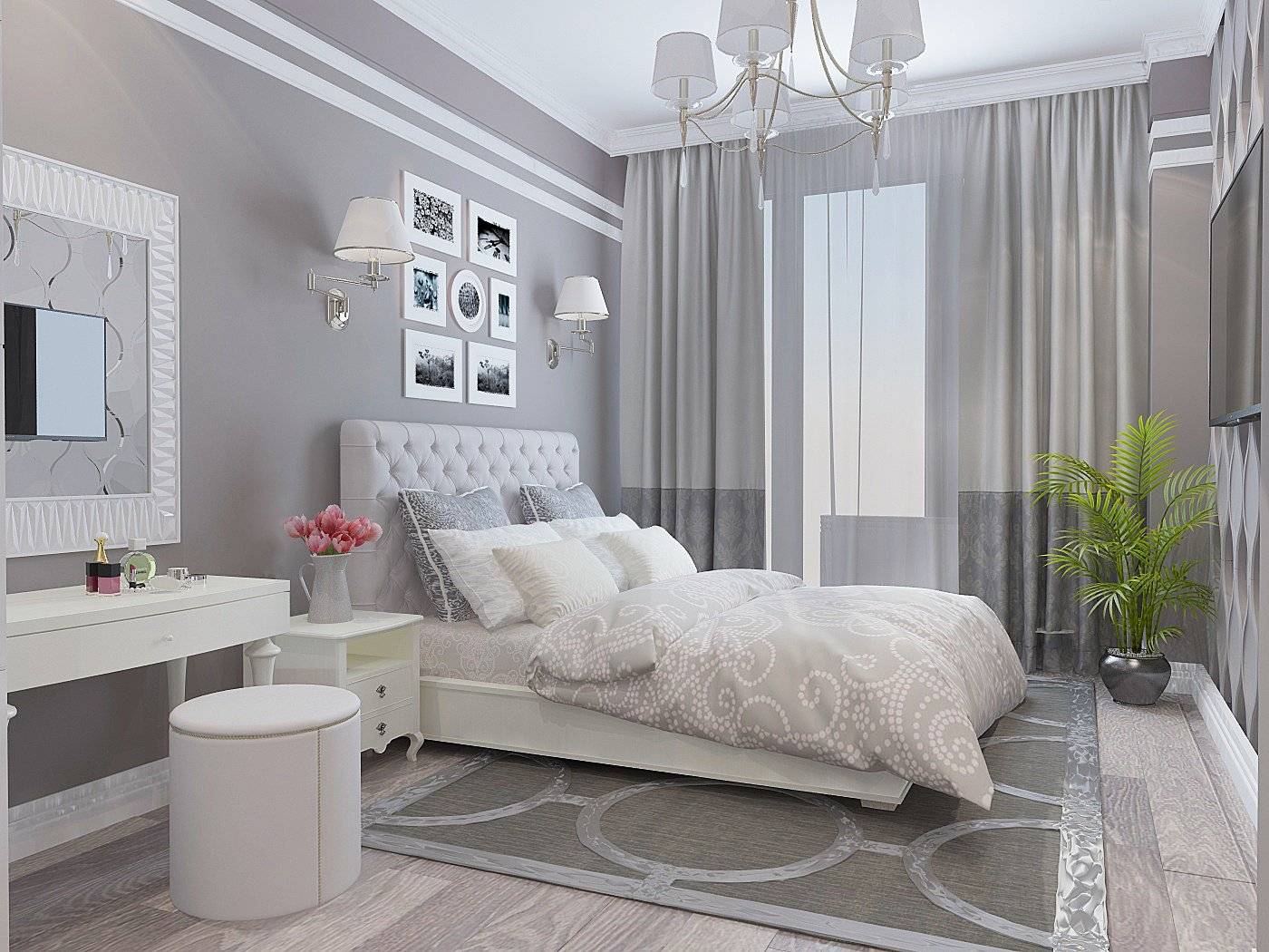 Интерьер белой спальни, выбор цвета, стиля, оформление дизайна