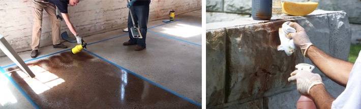 Морилка для бетона: чем покрасить бетон на улице своими руками – бетонпедия