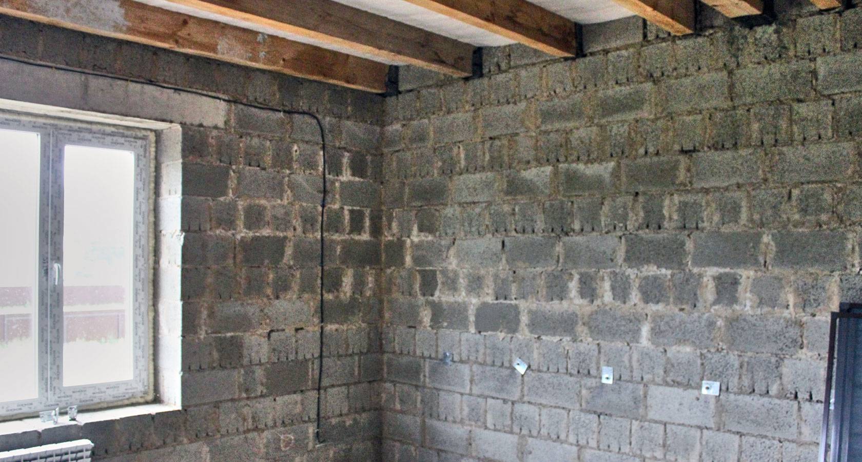 Внутренние стены из керамзитобетонных блоков - вместе мастерим