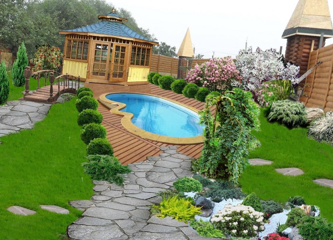 Дизайн участка загородного дома — правила оформления, стильные варианты украшения и оригинальные идеи дизайна