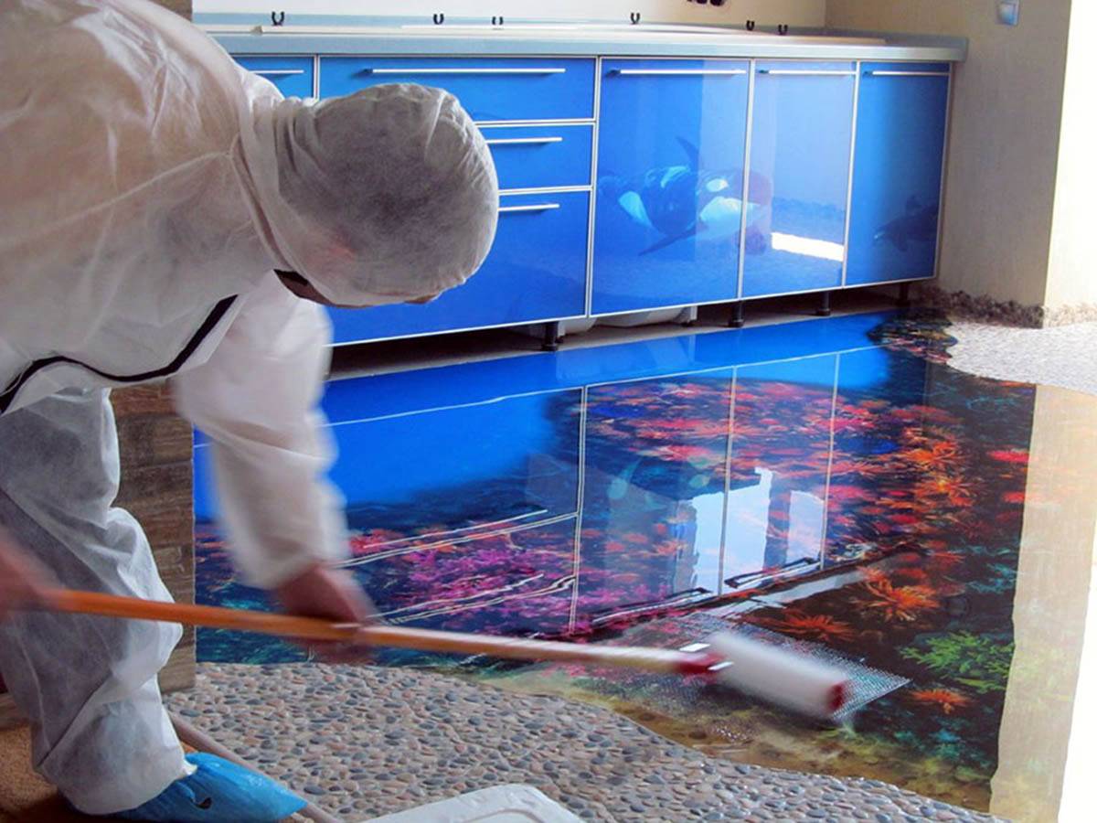 Наливной 3д пол своими руками: технология полимерных, прозрачная эпоксидная смола, как сделать, прозрачный, нанесение покрытия, рисунок