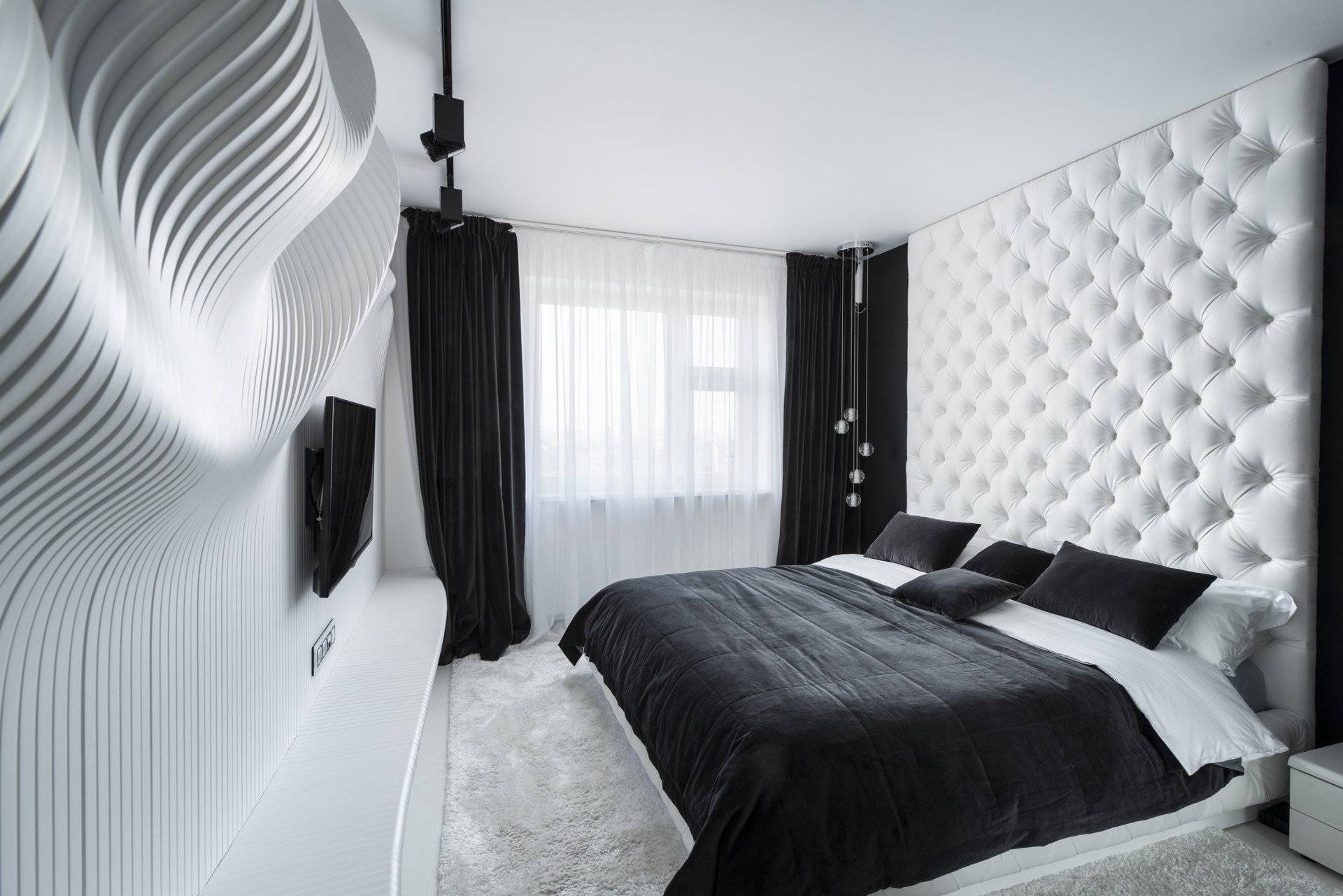 белая спальня дизайн интерьера