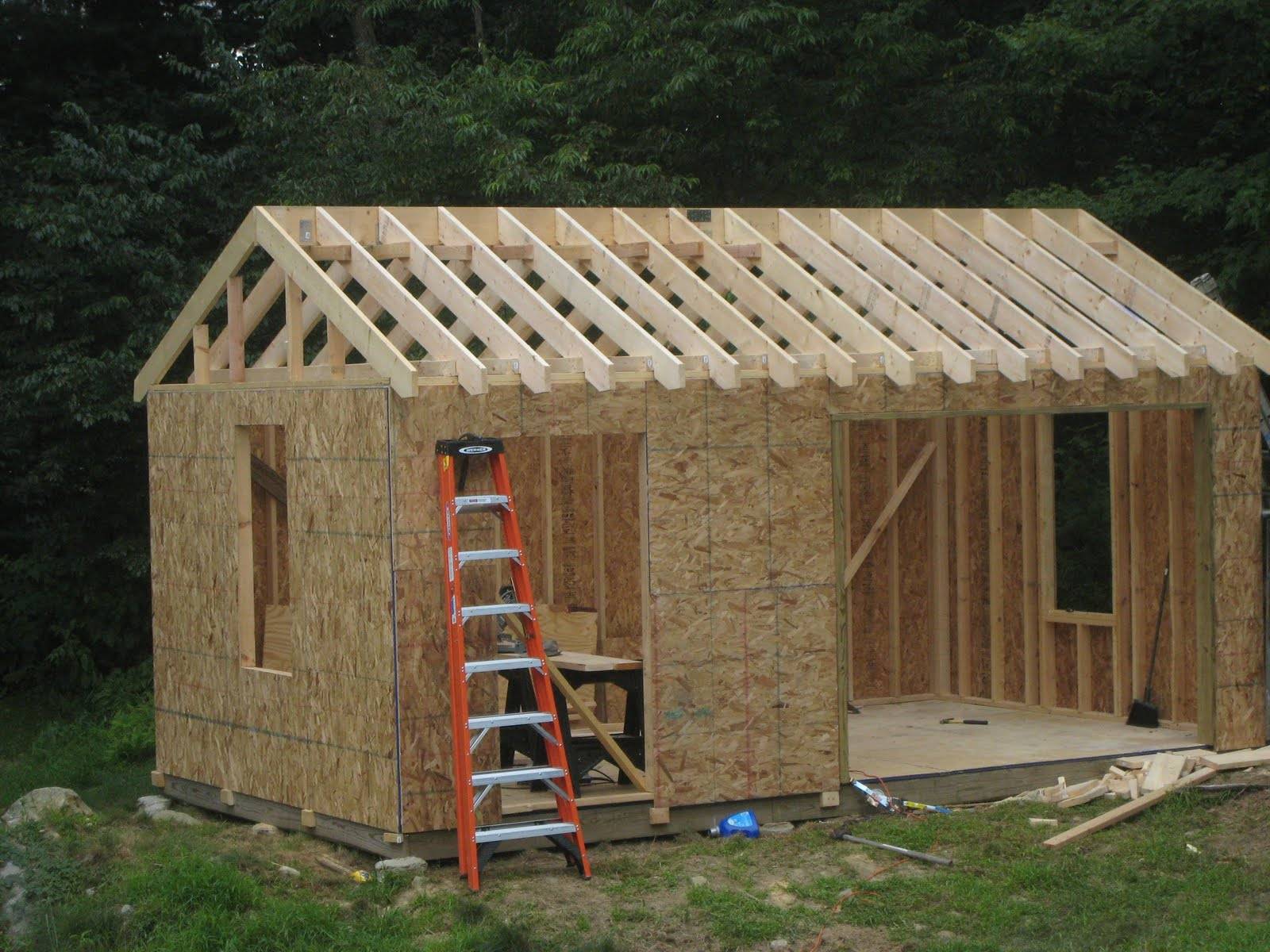 Как построить деревянный сарай из каркаса